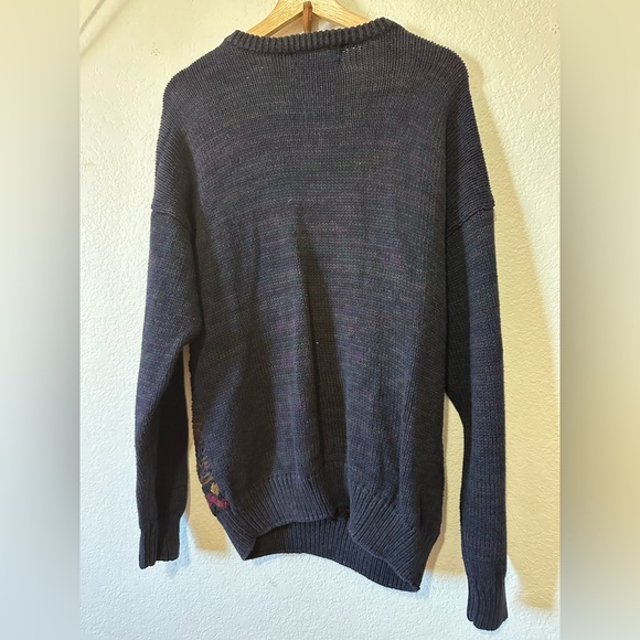 Northern Isles Vintage 90’s Knit Sweater in Navy and Multicolor - Size XL - Picture 2 of 6